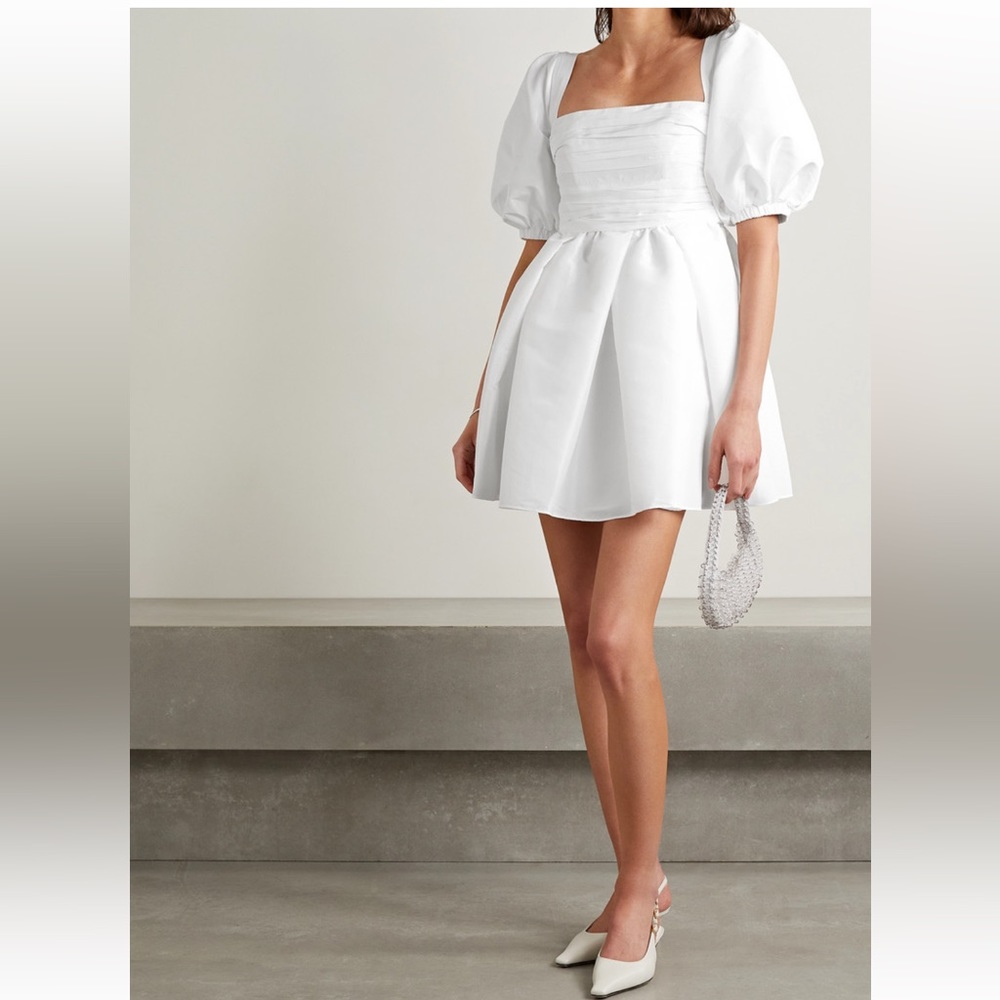Sold Out Self-Portrait Pleated Taffeta Mini Dress